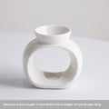 White Nordic style ceramic aromatherapy stove ornament with single colour glaze finish