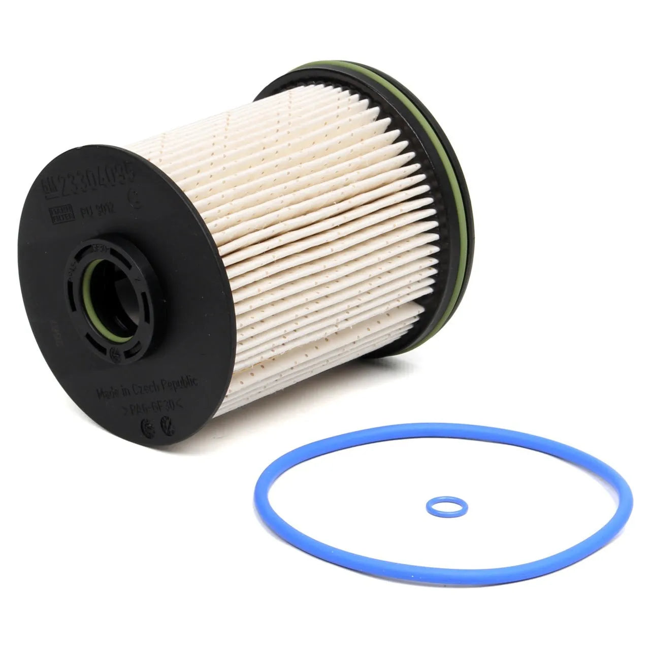 Diesel fuel filter and gasket for Vauxhall Opel Astra, 106mm tall, with OE numbers 23304095 23304096