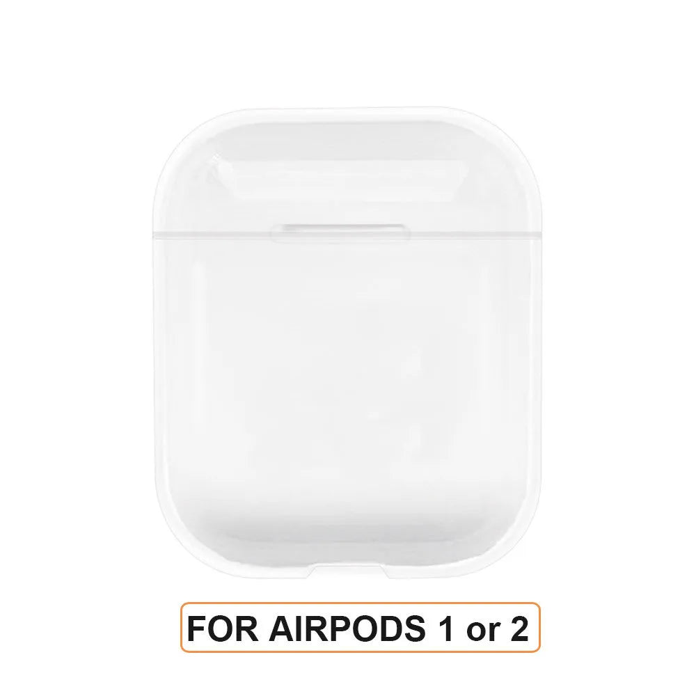 Transparent PC hard shell case for AirPods 1 2 3 Pro and Pro 2 charging box, 1.8mm thick, 48x56x24mm