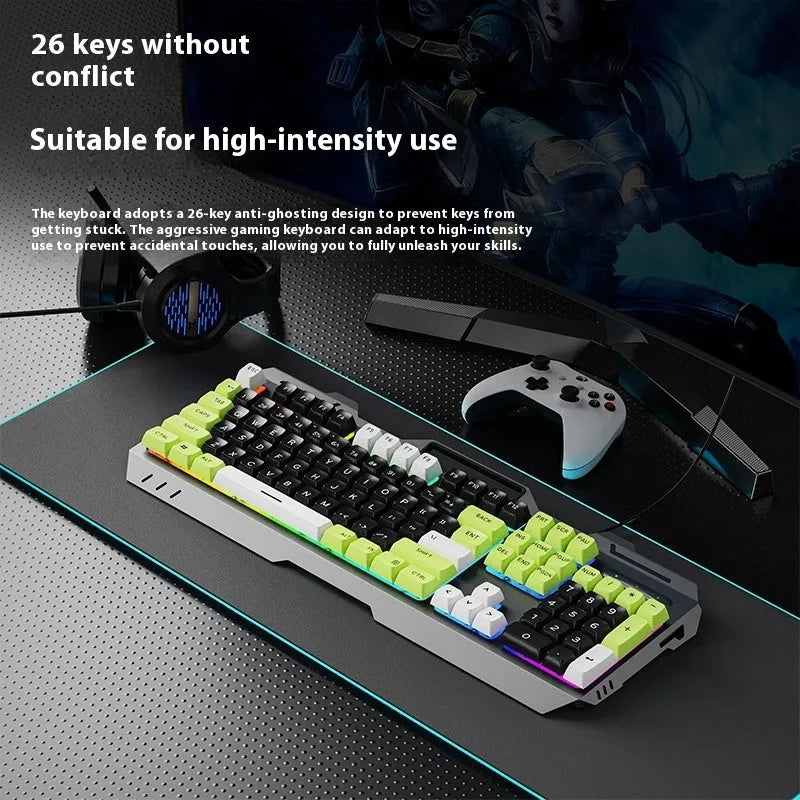 Wired mechanical feeling numeric keypad with thickened metal panel and rainbow lighting, USB connection
