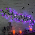 Halloween LED willow vine string light with 18 bat or pumpkin rattan lights, 100 LEDs and 2000 mm length