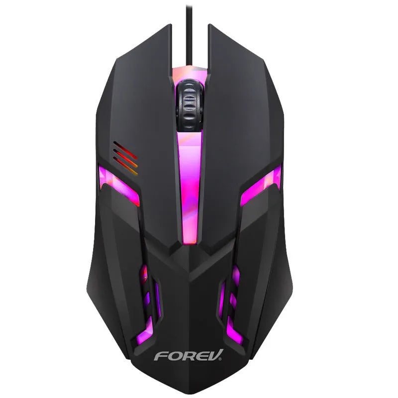 Black 104-key backlight gaming keyboard and mouse set with 37.5cm width and ABS construction