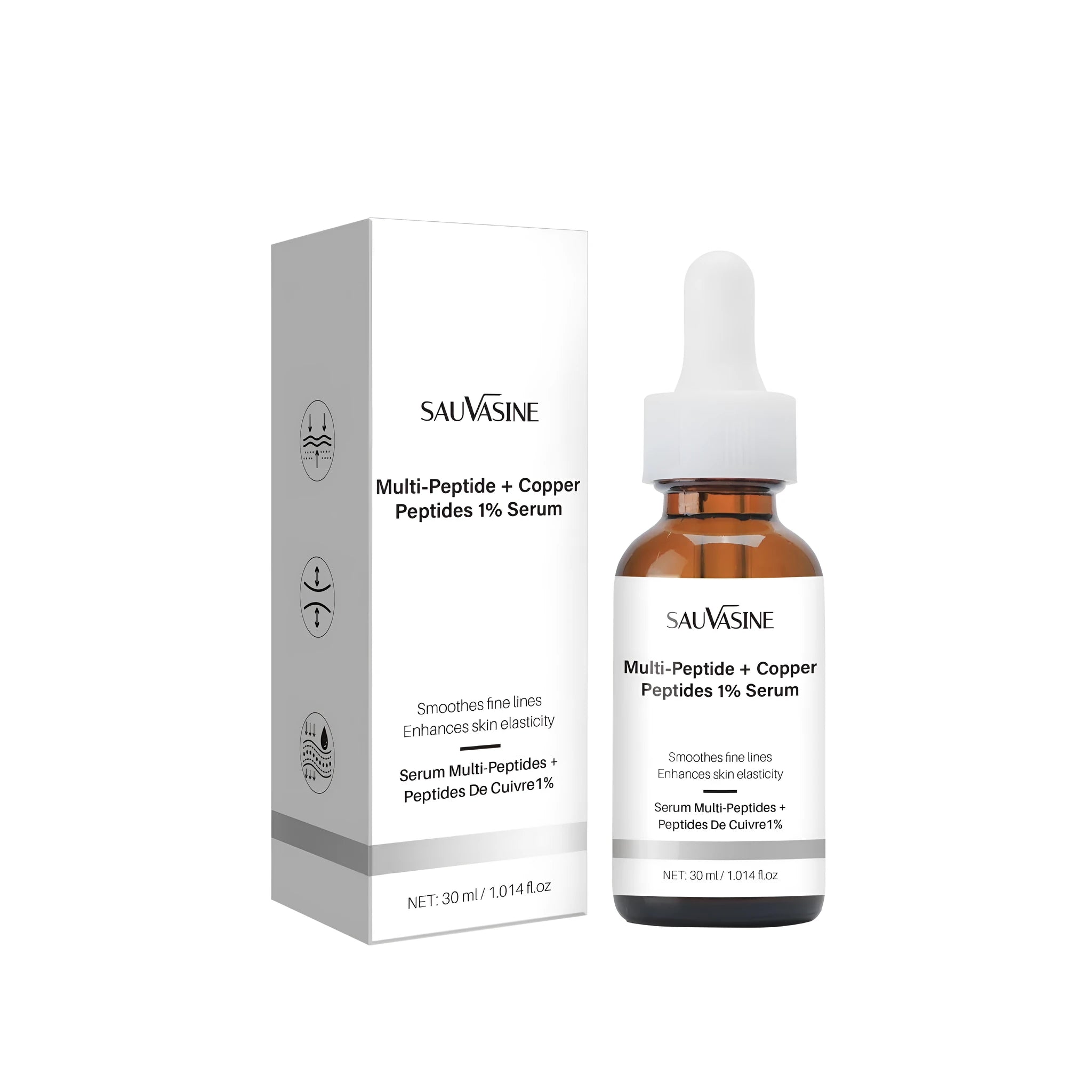 30ml moisturising oil in 34.5mm diameter bottle for facial wrinkle treatment