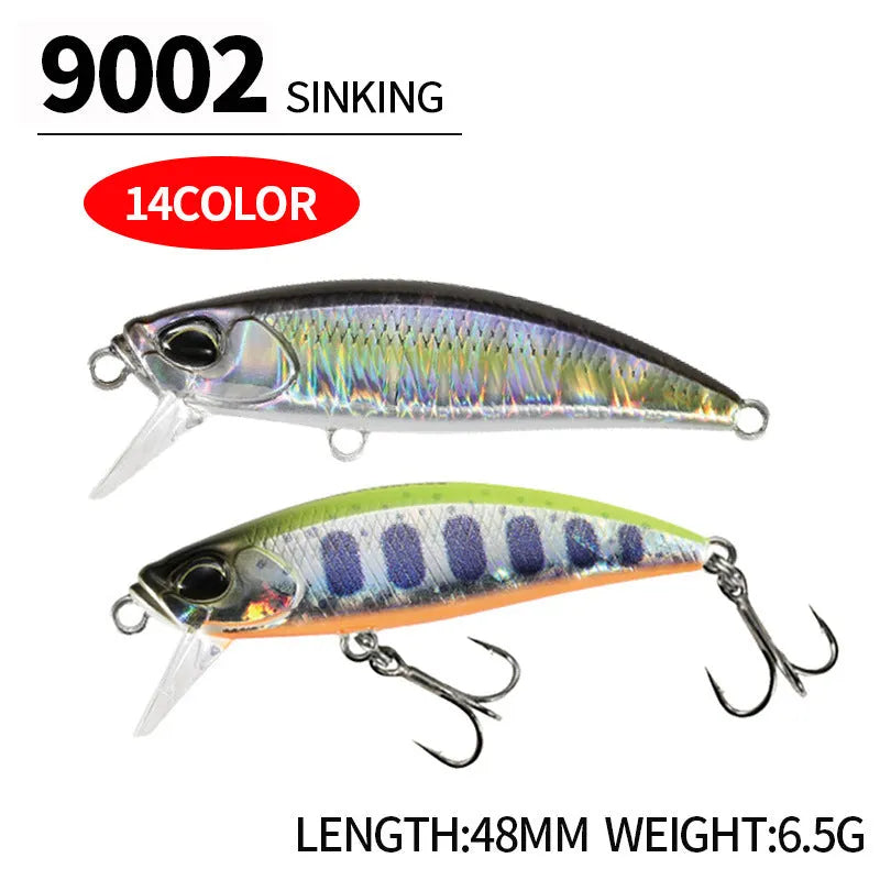 48mm Japanese mino fishing lure for mandarin fish and snakehead in multiple colour options