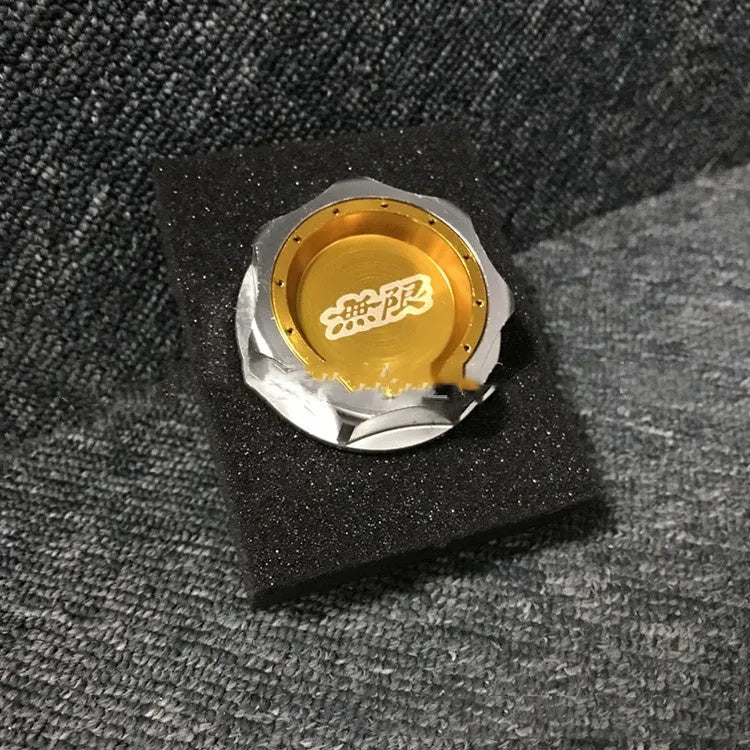 Aluminum alloy oil filter cap for Honda vehicles in multiple colour options
