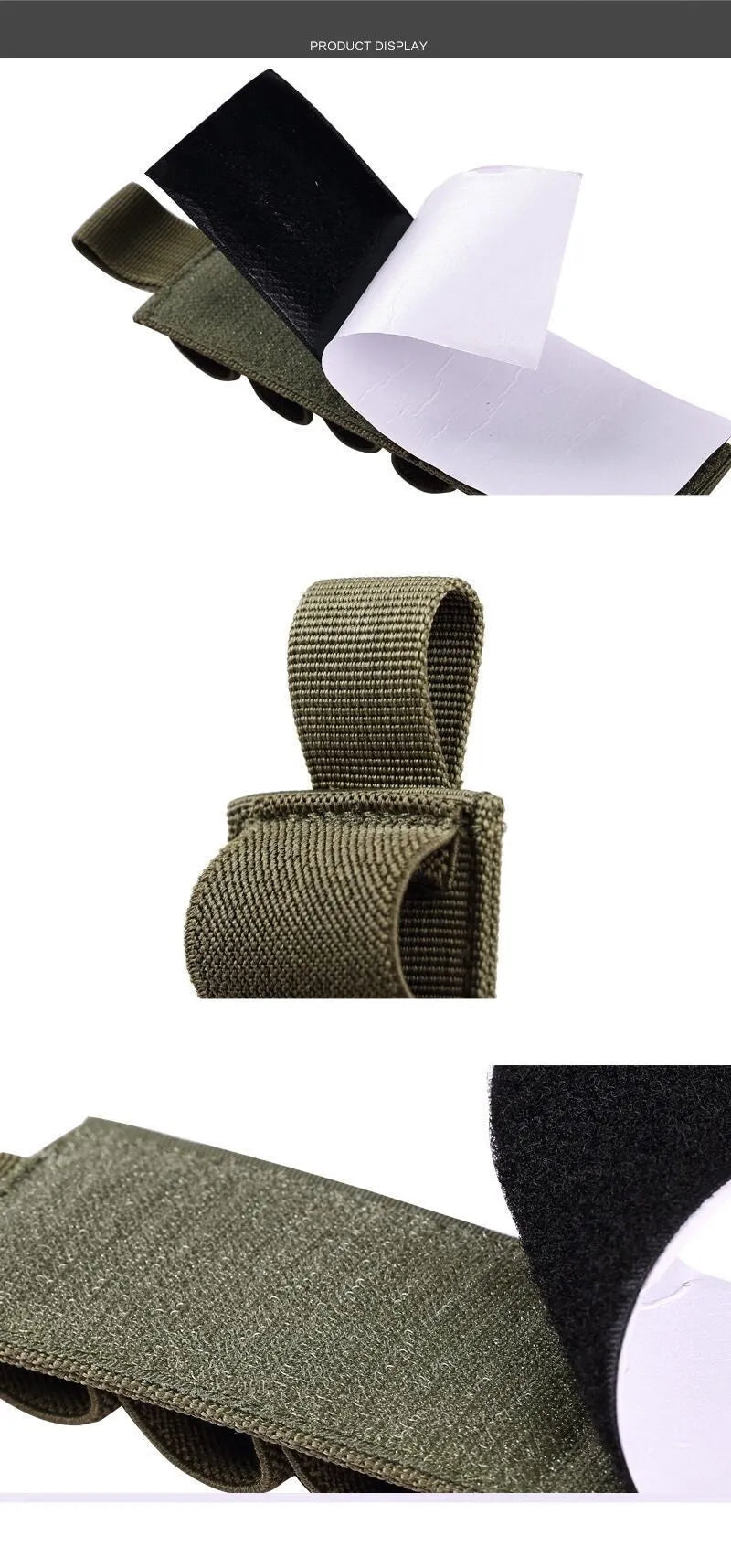 6-hole tactical storage sticker in 1000D nylon measuring 5 by 16.5 centimetres
