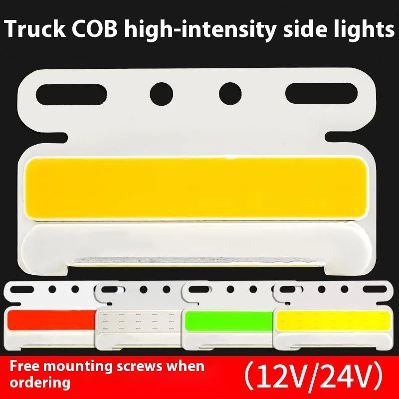 Waterproof aluminium LED truck side light in choice of colours for 12V or 24V vehicles