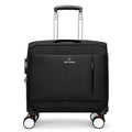 Black 18 inch Oxford cloth business suitcase with retractable handle and universal wheels