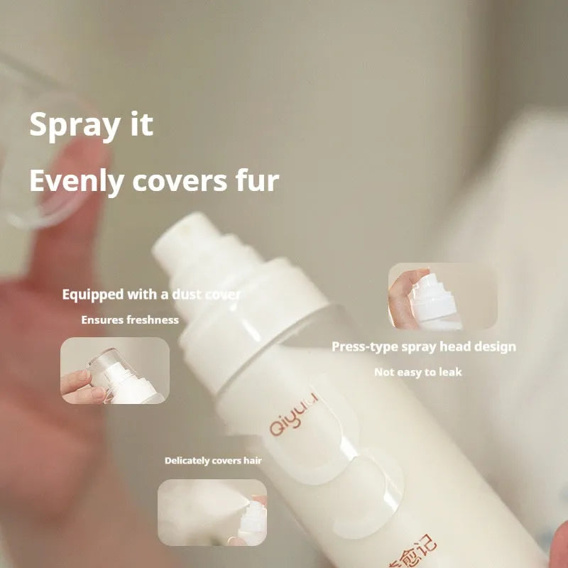 Protein spray bottle for dogs and cats, 120ml wash-free grooming mist for long hair and open knots