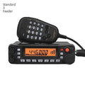 High-power car interphone walkie-talkie with 507 antenna and universal mounting clamps on a vehicle dashboard.