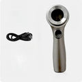 Black and silver USB-C rechargeable magnifying glass for jewellery and collectable appraisal.