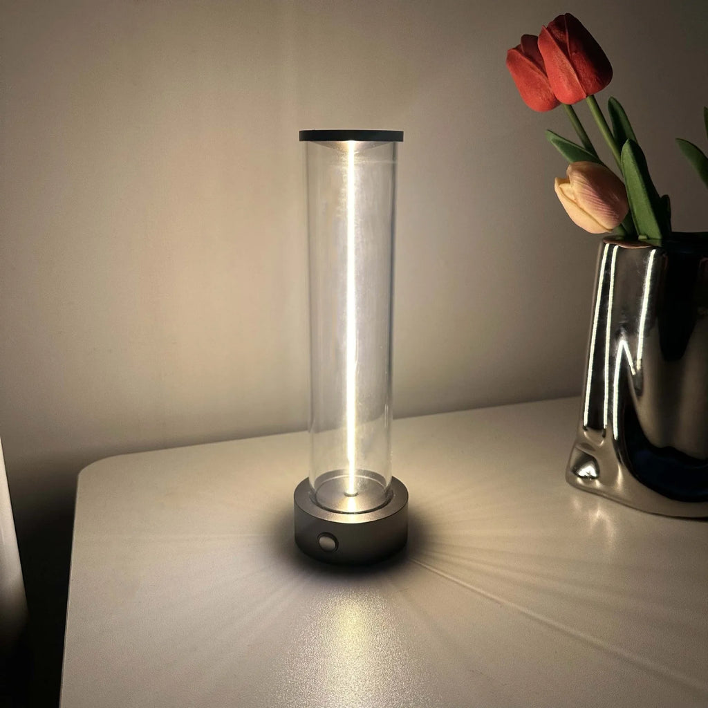 Slender rectangular USB-powered LED night light strip with magnetic base, dimensions 53mm by 234mm.