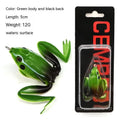 Bionic frog snake head Luya fishing bait with double hooks in grass green colour