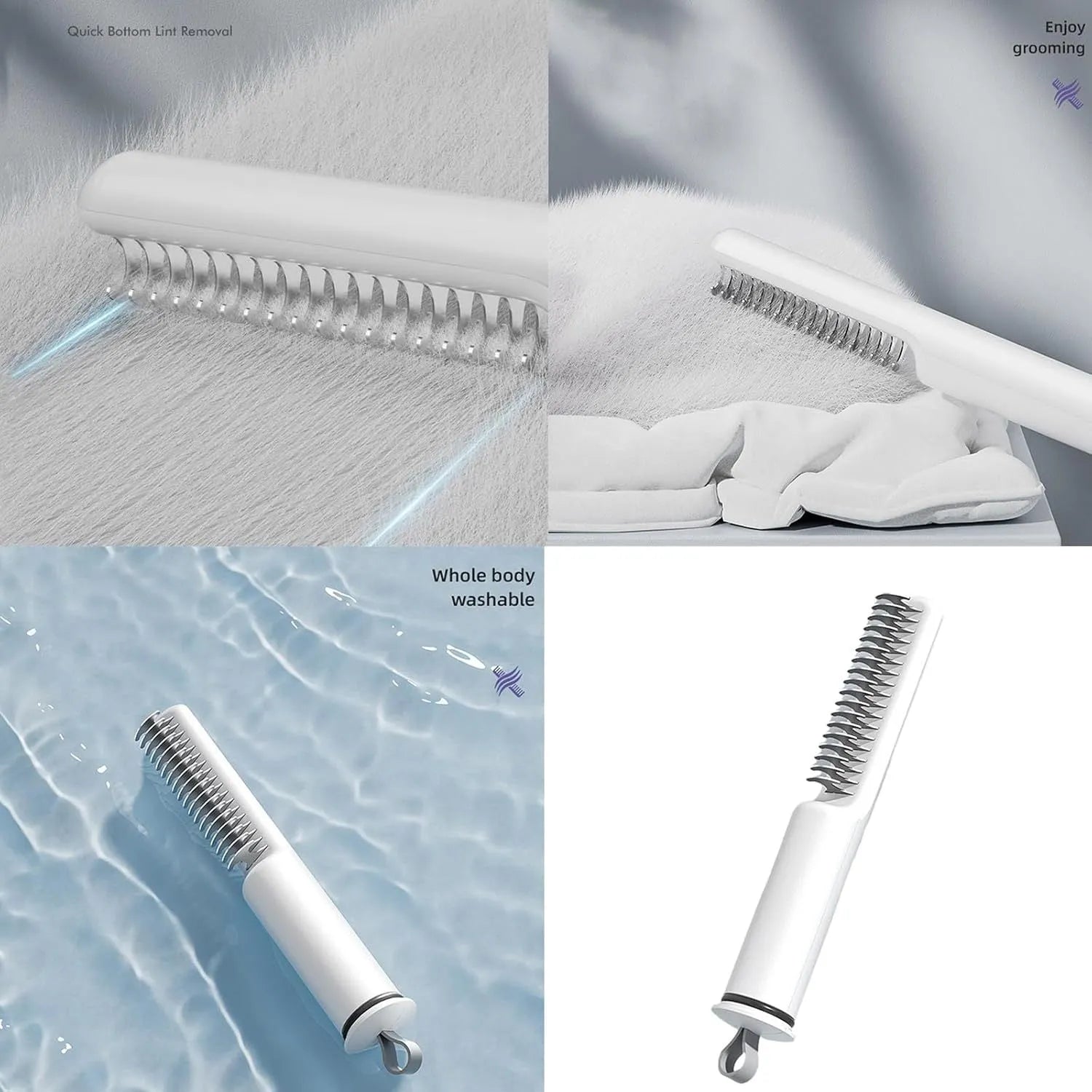 Stainless steel pet dematting comb with ergonomic handle in pink colour.