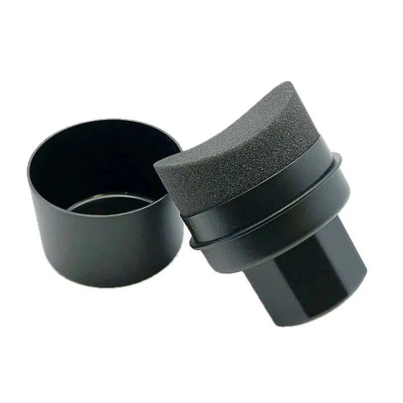 Handheld tyre polishing sponge brush with lid showing black radian hardened sponge option
