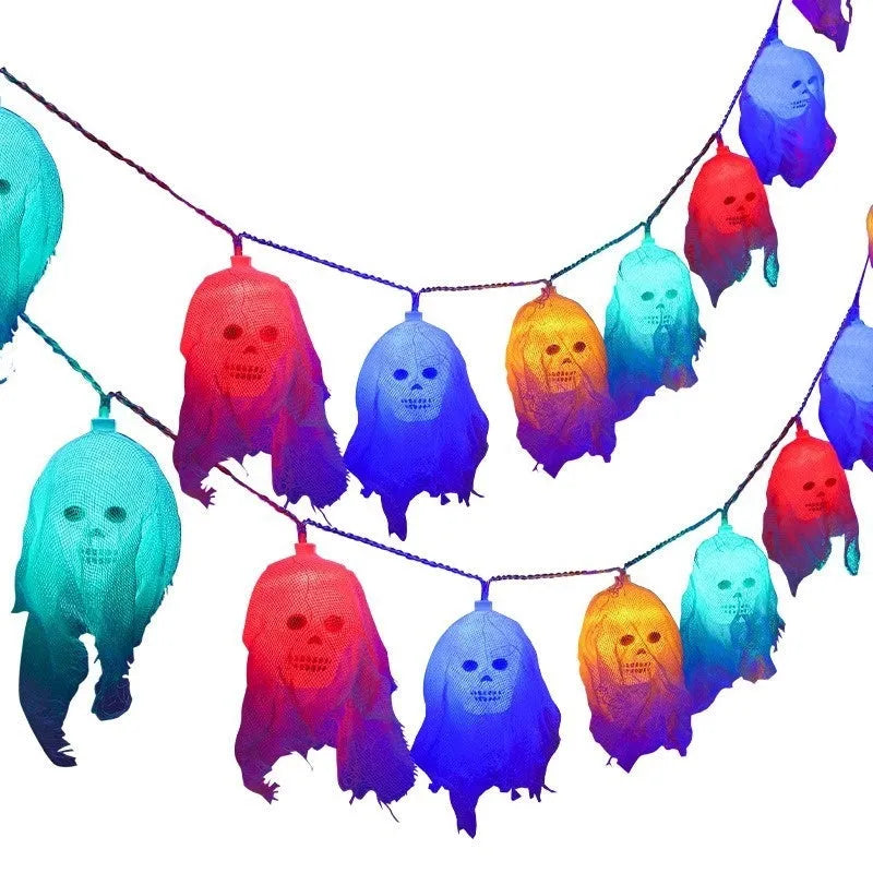 Halloween battery-powered LED coloured lights for indoor wall decoration in plastic shell