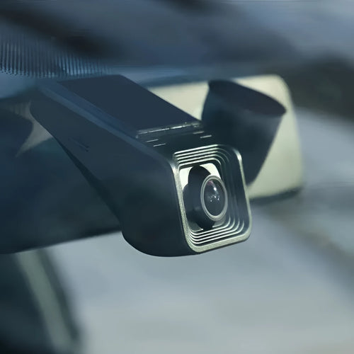 V4 ACC model 1080p HD car dashboard camera with WiFi and parking surveillance mode.