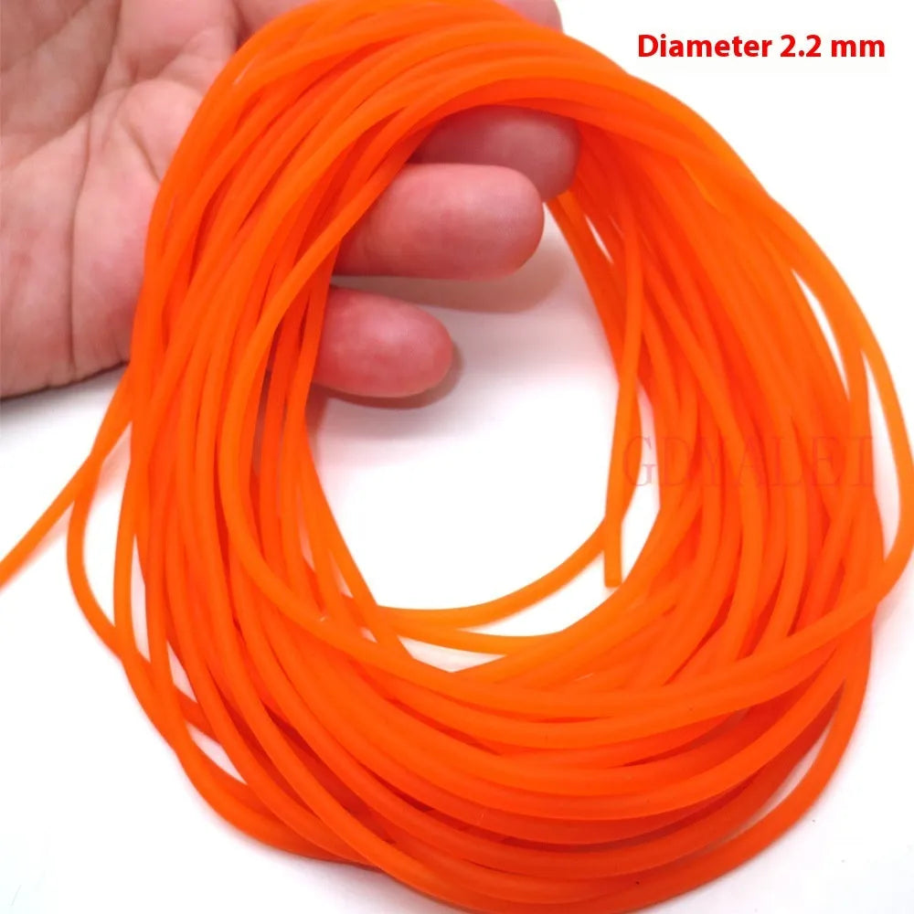 Solid fluorescent latex slingshot rubber band 2mm to 8mm thick round leather high resilience projectile toy fishing slingshot