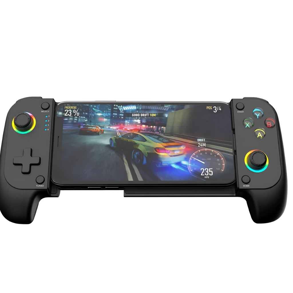 Bluetooth wireless stretching mobile game controller for Android and iOS devices