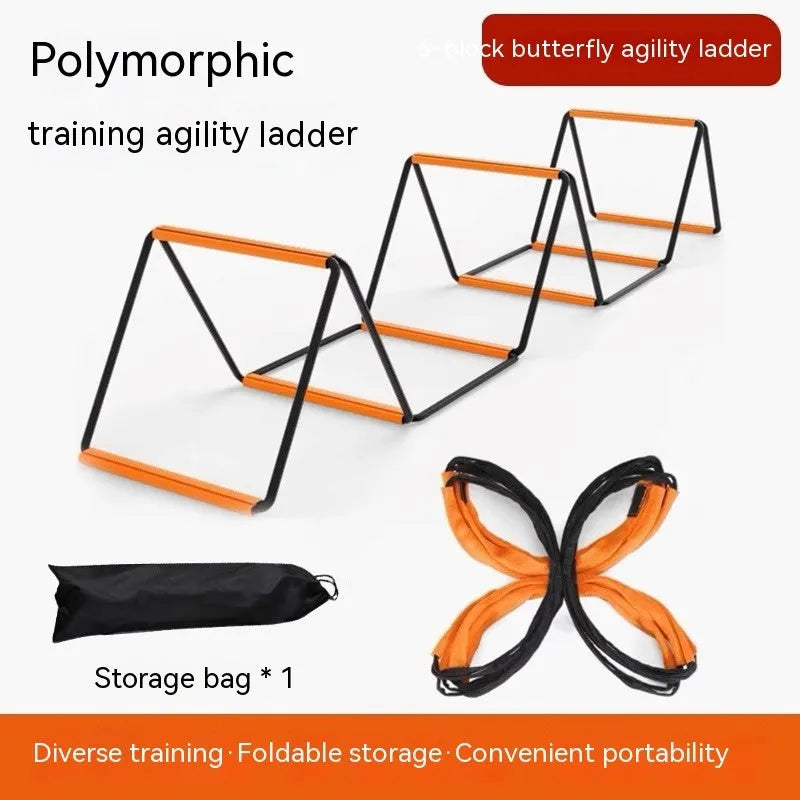 Plastic agility ladder and jump grid set for children's physical fitness training