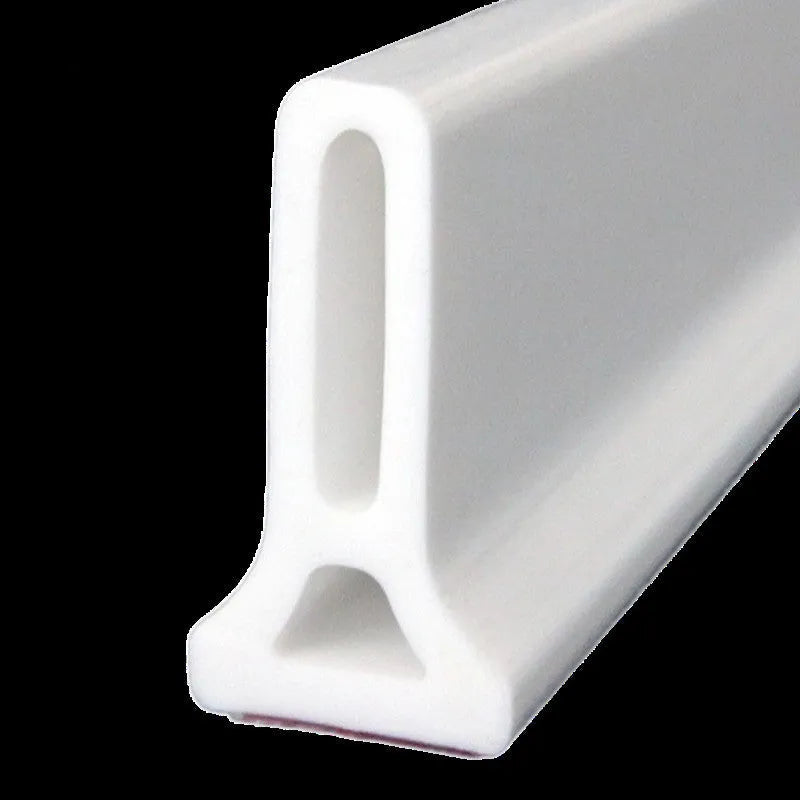 Flexible TPE bathroom water blocking strip in black, white or grey colour for shower floor water containment