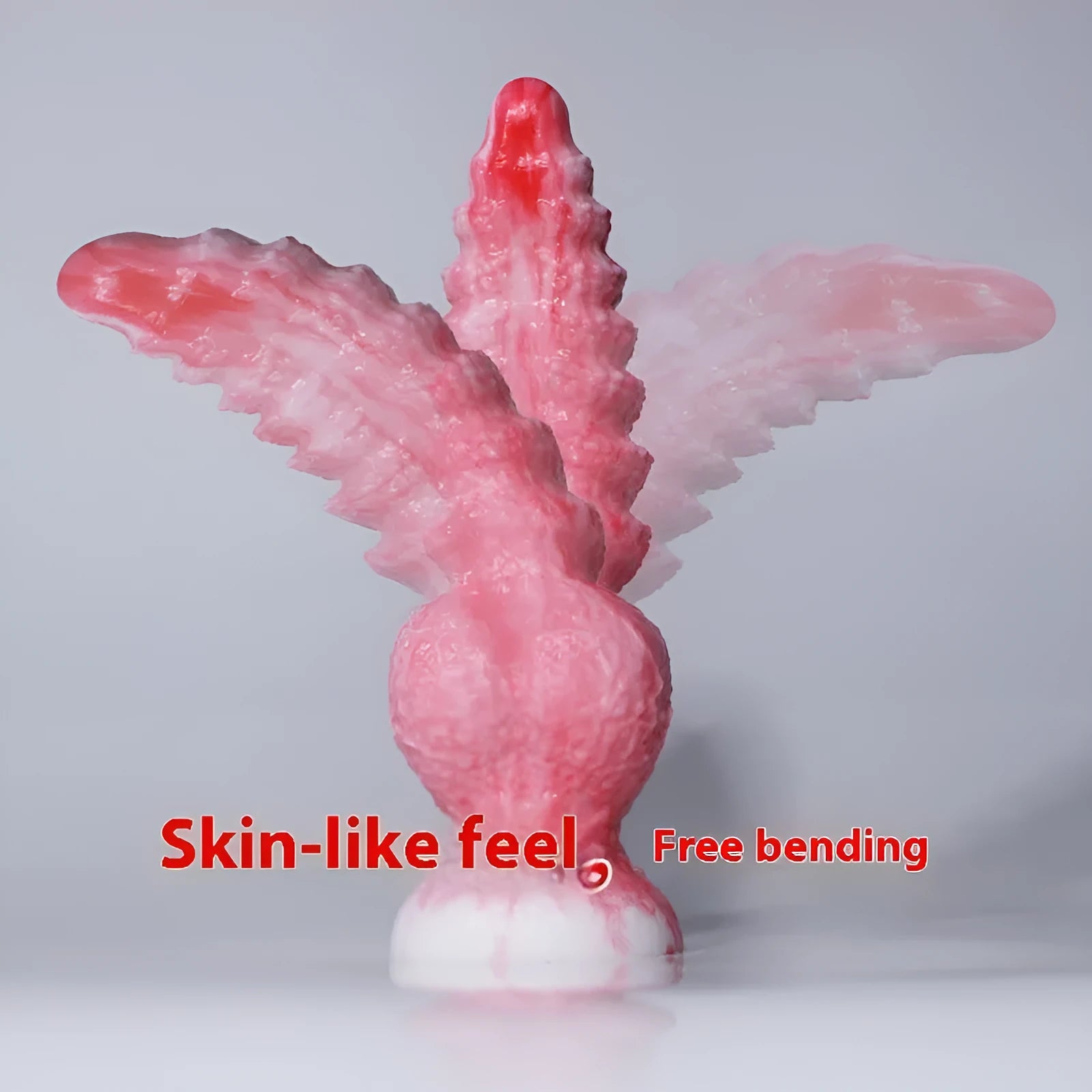 Pink platinum silicone penis-shaped adult toy for women, showing Berserker S and M size options.