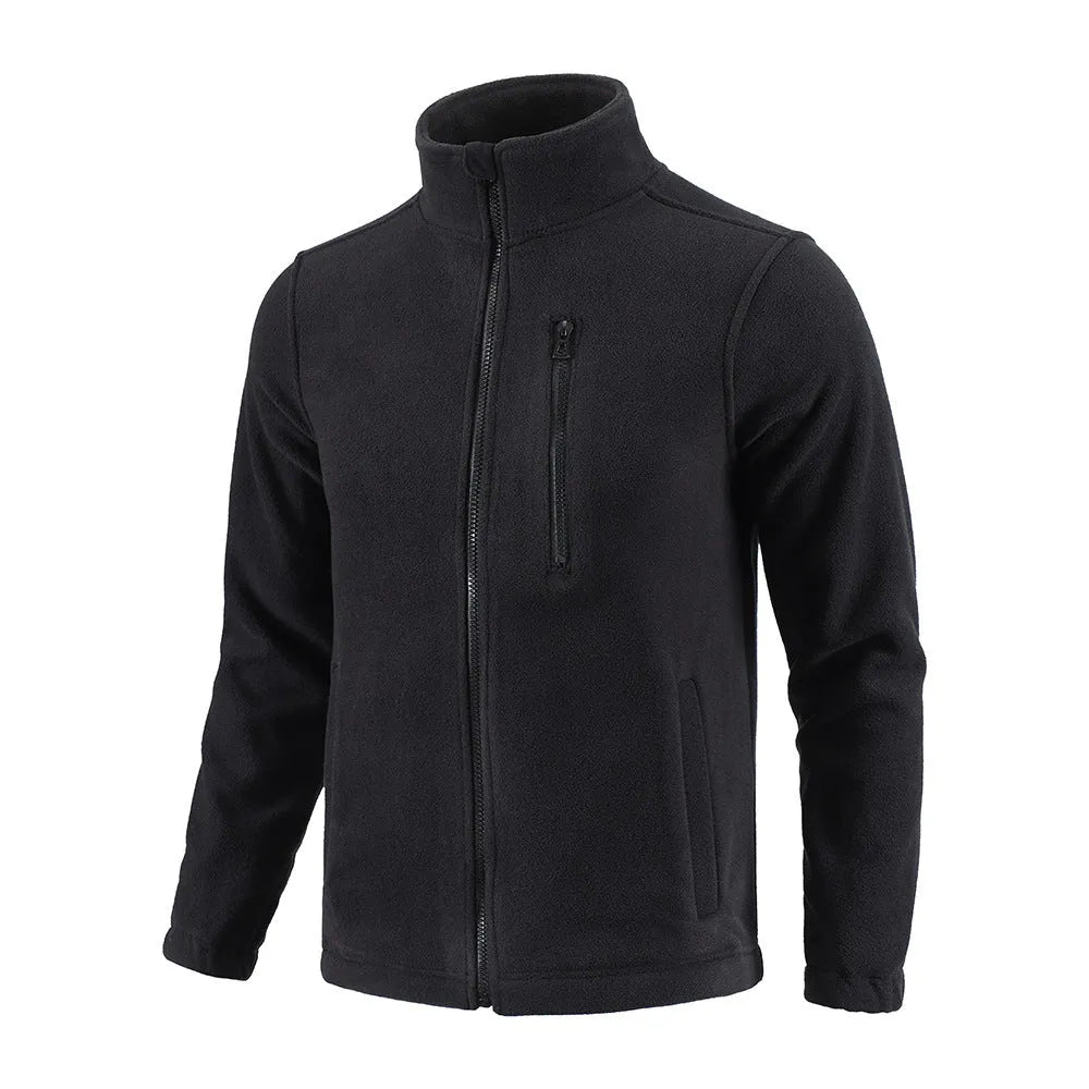 Men's camouflage double-sided polar fleece cardigan jacket with full front zip in CC Camouflage colour