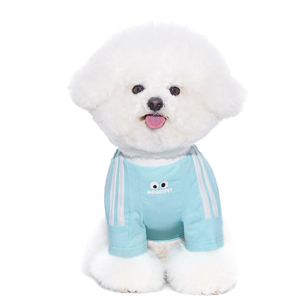 Thin pink or blue pet clothing for Schnauzers, small dogs and cats, 95% cotton 5% spandex, sizes XXS to XXL