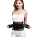 Black sports waist support with steel plate for lumbar protection during fitness activities