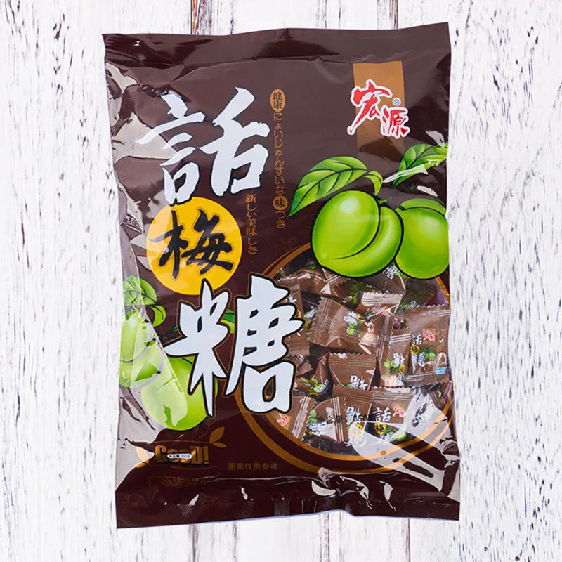 Bag of assorted Chinese hard candies in guava, plum, and tangerine peel flavours, total weight 1.055kg