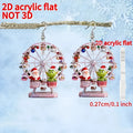 Flat acrylic earrings in a creative Ferris wheel design, unisex, handmade finished product