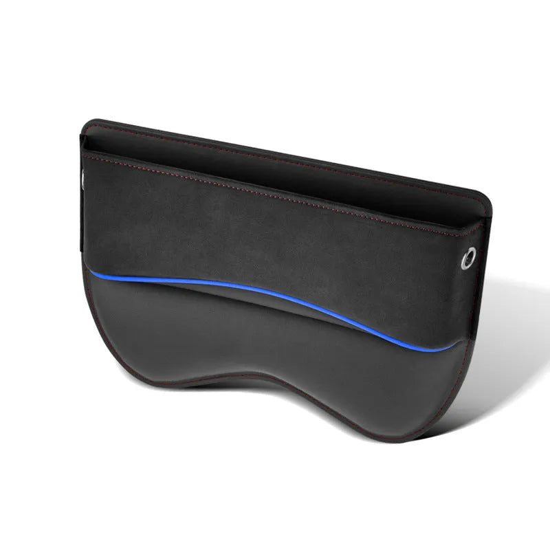 Leather car seat storage organiser box in a choice of five suede-effect colours.