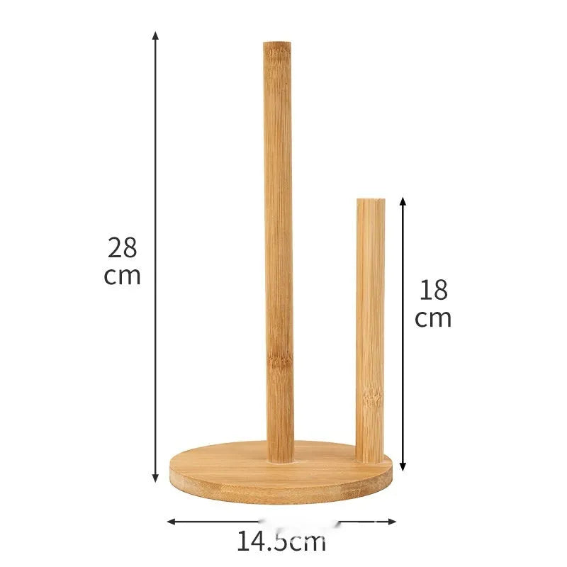 Wooden vertical tissue holder, square 14.5 x 28cm rag stand for kitchen or restaurant table