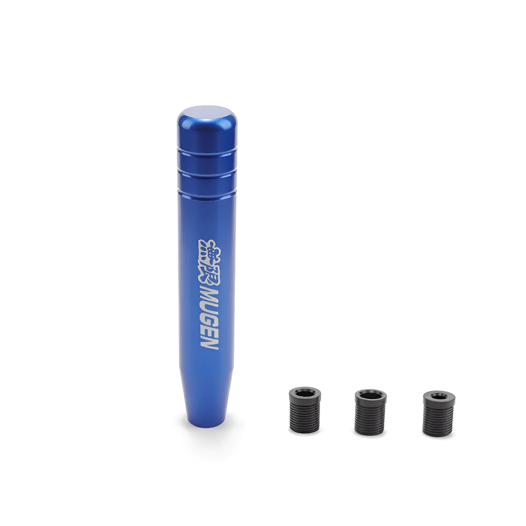 Blue aluminium alloy universal gear head, 18cm full length, for compatible manual and automatic car gear levers