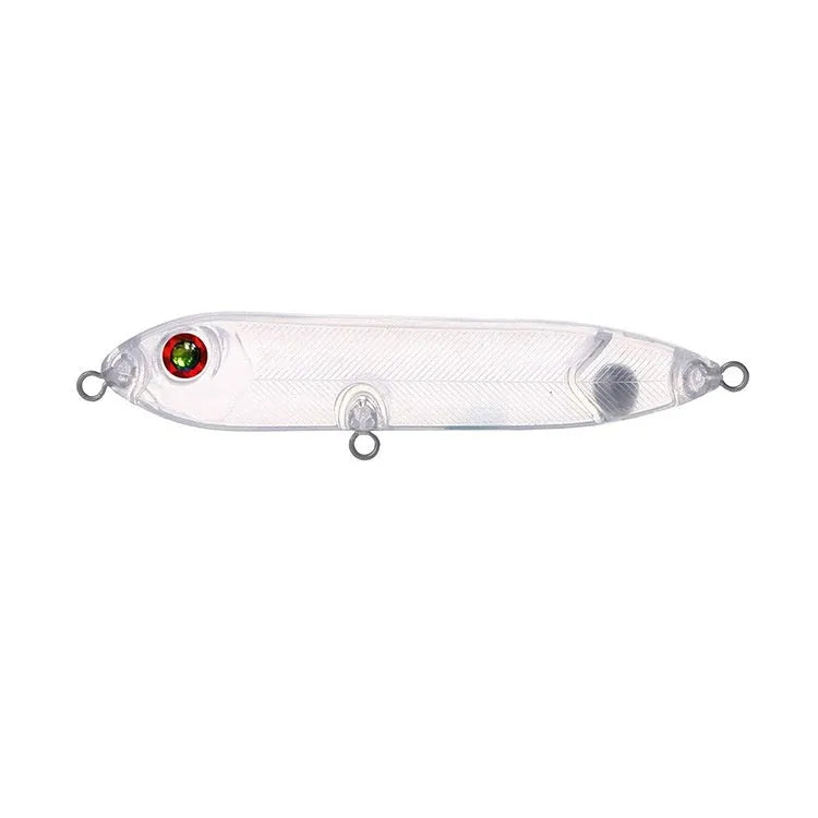 Transparent 9.5cm DIY fishing lure blank body with 7mm eye cavity