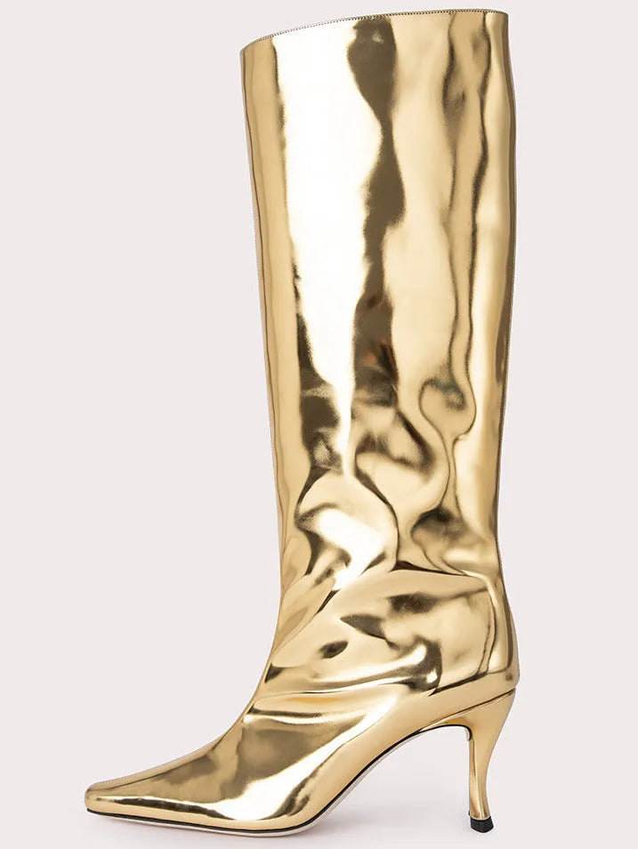 Women's square toe cowboy boot in microfiber, shown in available colours including black, grey, brown stone and snake pattern.
