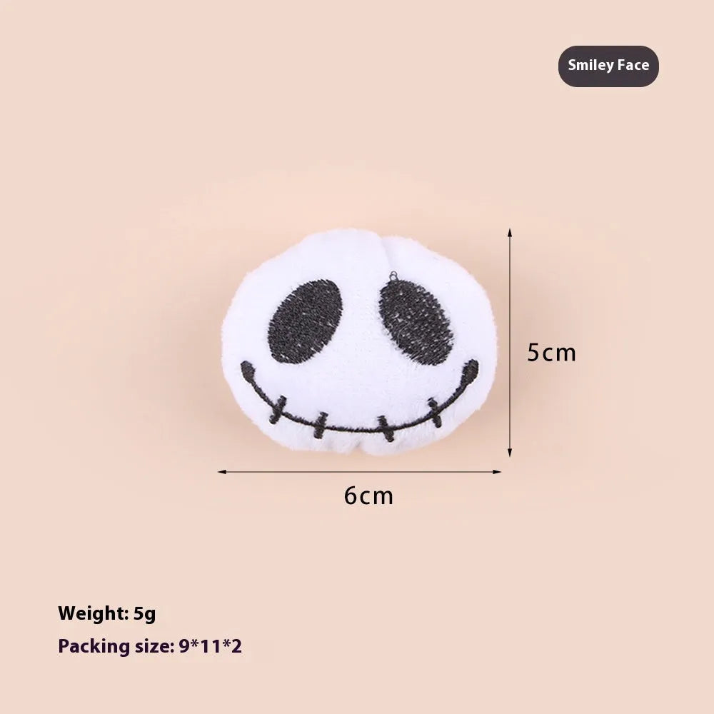 Small handheld cat teaser wand with plush candy design toy head for interactive play