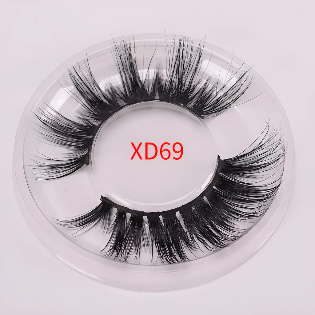 Affectionate brand 5D mink false eyelashes in a 0-type style with a brush and hair cap.