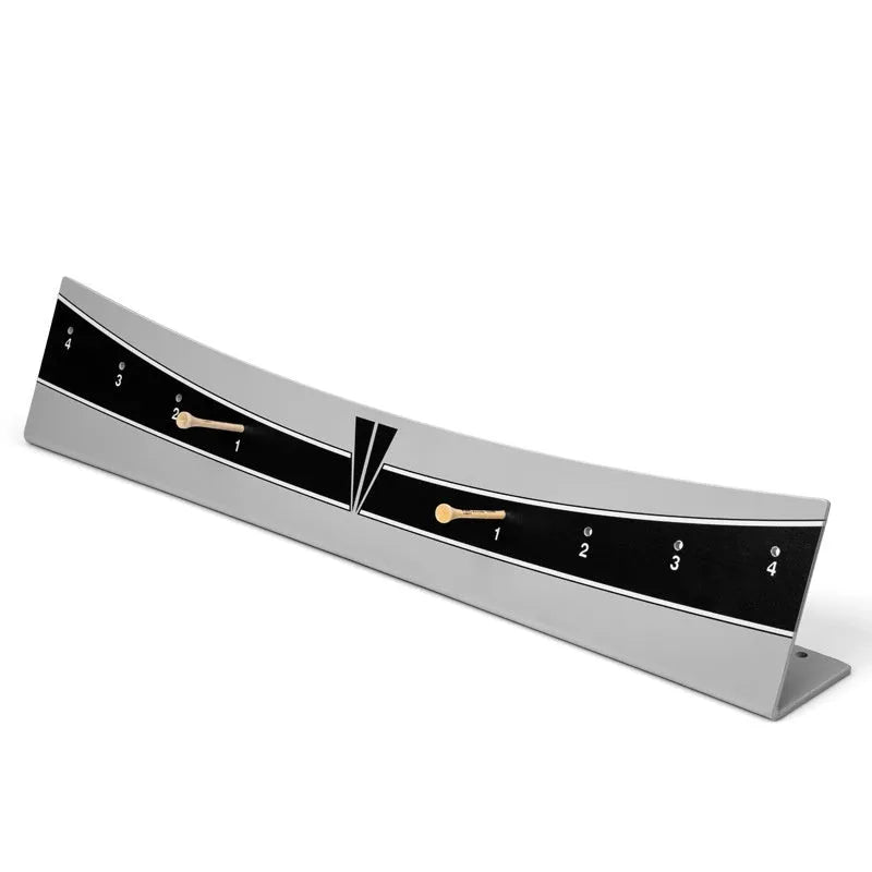 Golf putter trajectory balance simulator with adjustable push rod on PVC base