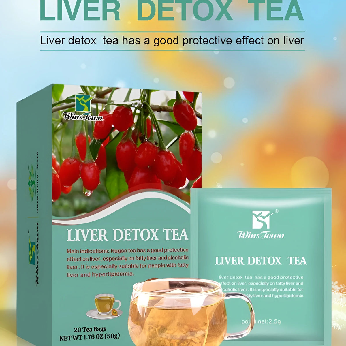 Box of herb substitutional tea leaves with 50g net content and medicine food homology ingredients