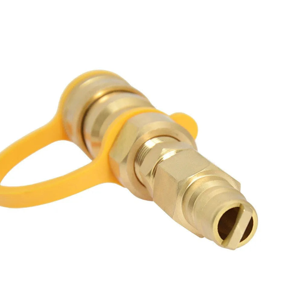 Brass gas propane conversion charging connector with 3/8 inch thread