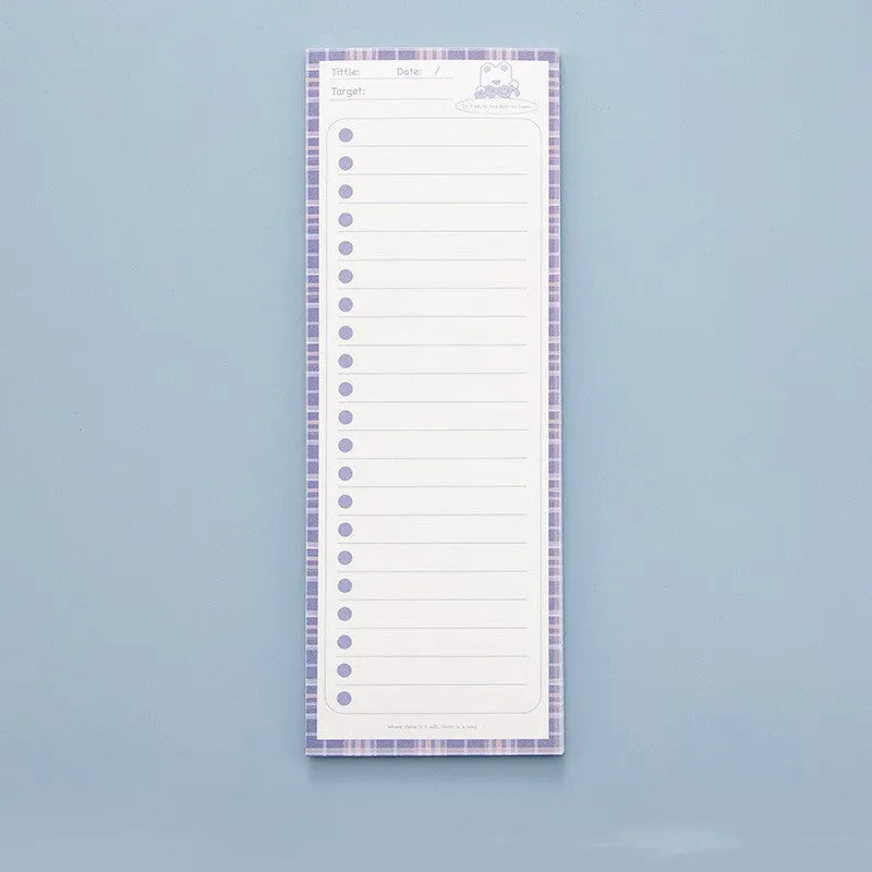 Cartoon animal printed student notepad with plastic storage box showing blue bunny design