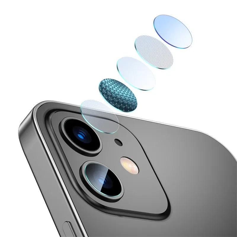 0.25mm transparent camera lens protective film for iPhone 12 Mini 5.4 inch and iPhone 12 6.1 inch, 2 pack