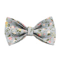 Blue floral polyester cotton dog collar set with matching leash, bow, vest and accessories