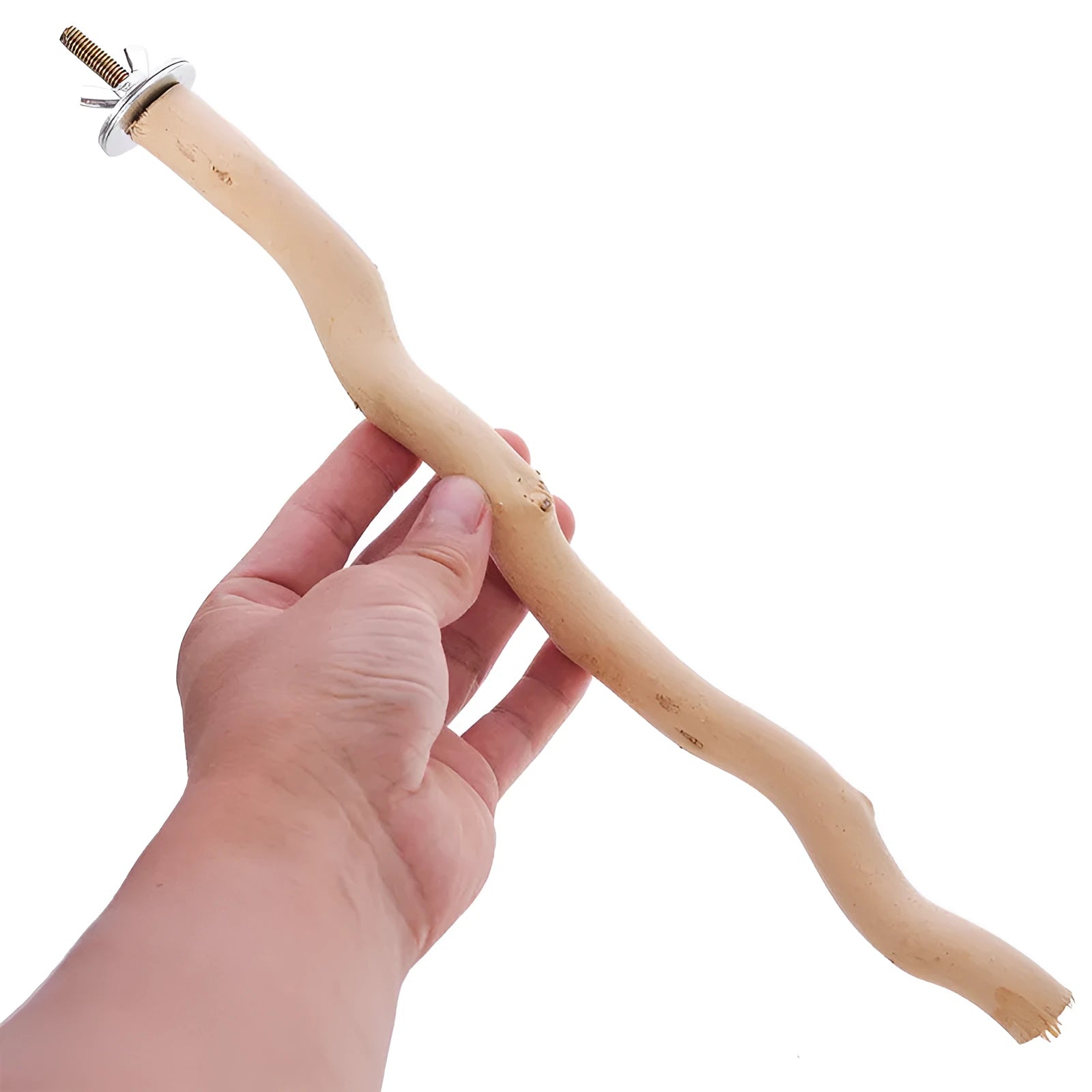 Pet parrot solid wood bird stand toy natural wooden perch 20cm 30cm size option