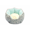 Octagonal pet bed with soft wool point design and removable mats for cats and small dogs