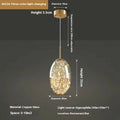 Modern glass ceiling chandelier droplight with adjustable height and remote control