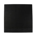 Single sheet of black and red raw rubber for table tennis rackets with small particle texture.