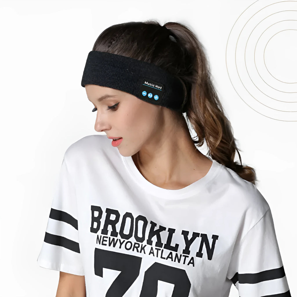Bluetooth 5.4 audio headband with integrated eye mask in three colour options