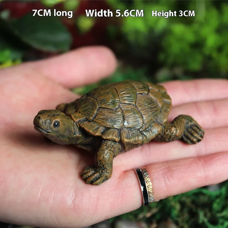 Simulated turtle resin garden ornament for miniature landscape decoration